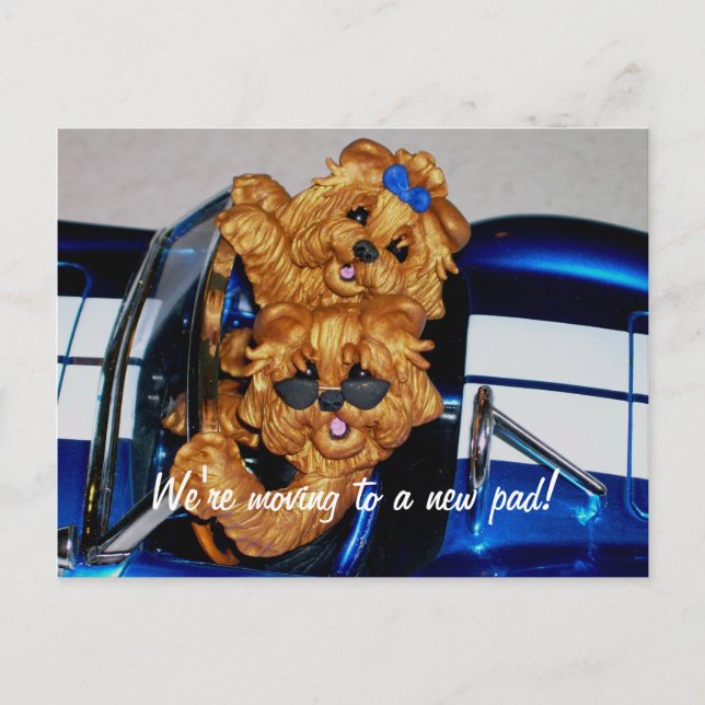 Yorkies~ We're moving to a new pad! Postcards (Front)
