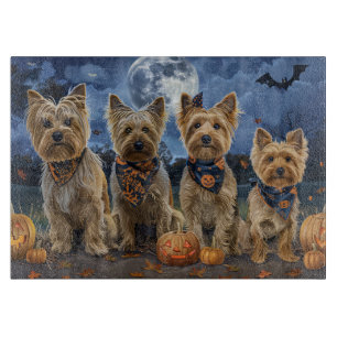 Yorkipoo Halloween Spooky Cutting Board