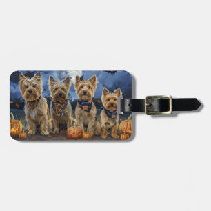 Yorkipoo Halloween Spooky  Luggage Tag