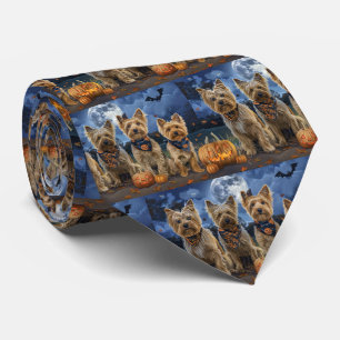 Yorkipoo Halloween Spooky Tie