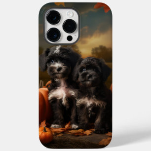 Yorkipoo Puppy Autumn Delight Pumpkin Case-Mate iPhone 14 Pro Max Case