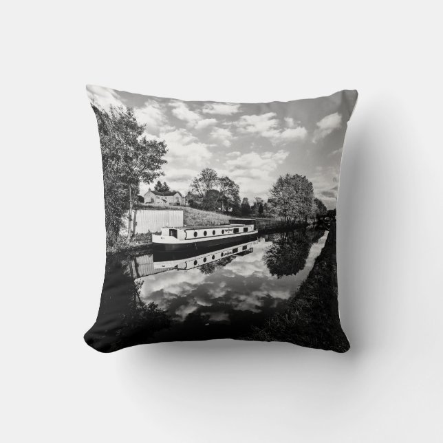 Yorkshire canal Throw Pillow (Front)
