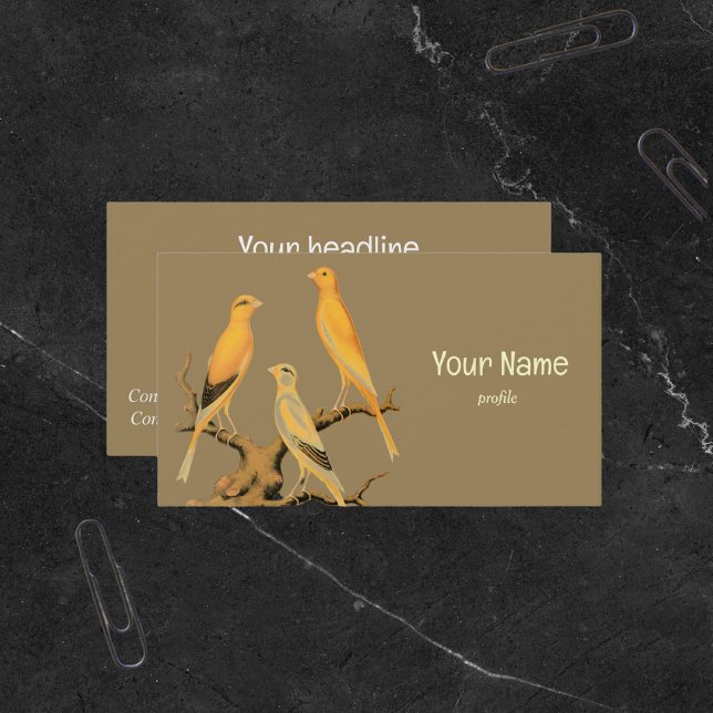 Yorkshire Canary Vintage Business Card (Creator Uploaded)