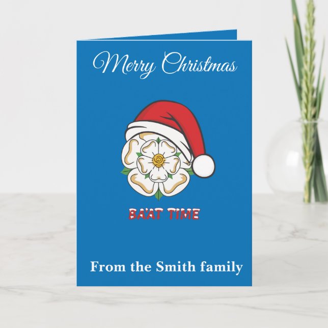 Yorkshire Christmas Baat Time Card (Front)