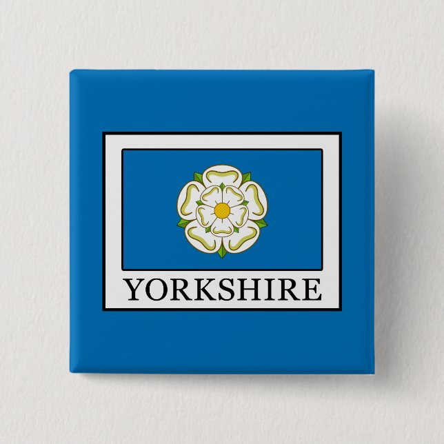 Yorkshire County England 15 Cm Square Badge (Front)