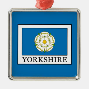Yorkshire County England Metal Ornament