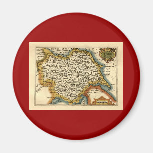 Yorkshire County England Old Antiquarian Atlas Map Magnet