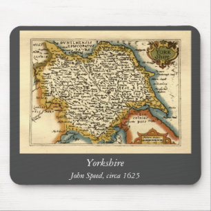 Yorkshire County England Old Antiquarian Atlas Map Mouse Pad