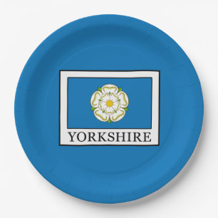 Yorkshire County England Paper Plate