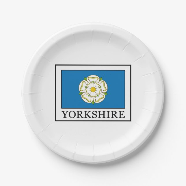 Yorkshire County England Paper Plate (Front)