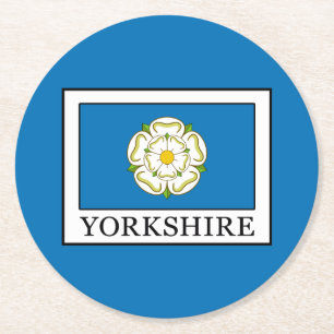 Yorkshire County England Round Paper Coaster