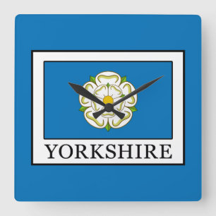 Yorkshire County England Square Wall Clock