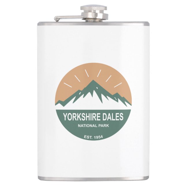Yorkshire Dales National Park Hip Flask (Front)