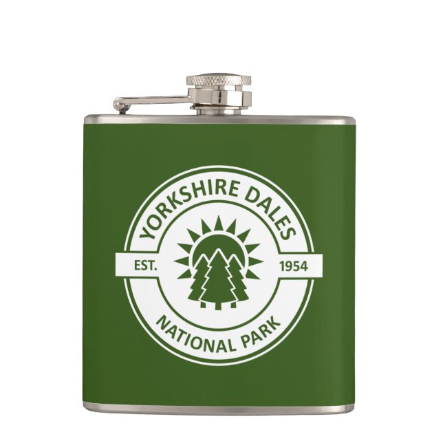 Yorkshire Dales National Park Hip Flask (Front)