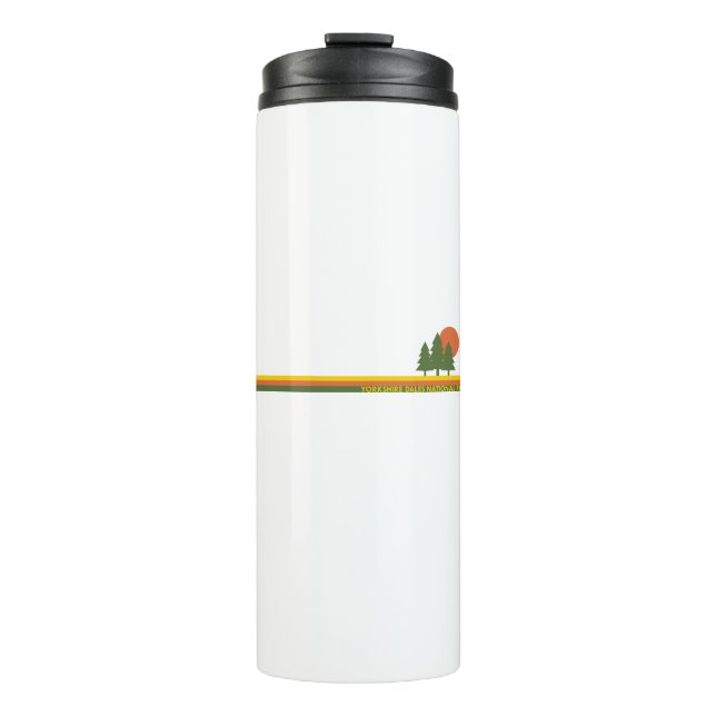 Yorkshire Dales National Park Pine Trees Sun Thermal Tumbler (Front)