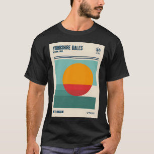 Yorkshire Dales National Park Retro Travel Art  T-Shirt