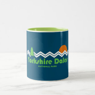 Yorkshire Dales National Park Retro Two-Tone Coffee Mug