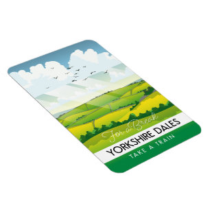 Yorkshire Dales travel poster. Magnet