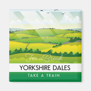 Yorkshire Dales travel poster. Magnet