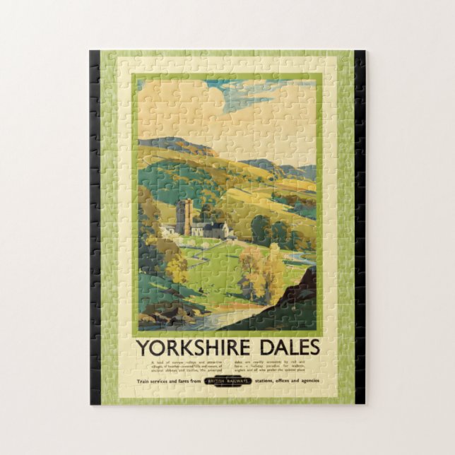 Yorkshire Dales Travel Poster Puzzle (Vertical)
