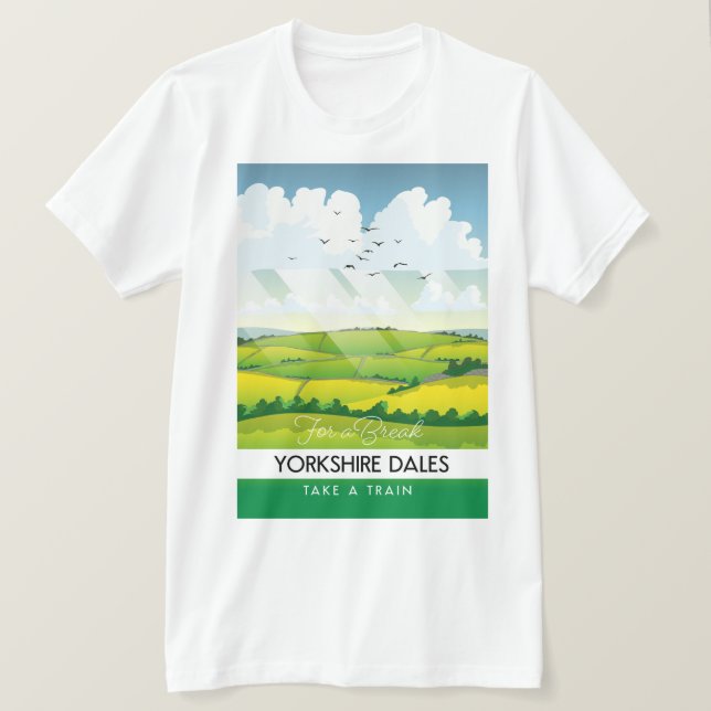 Yorkshire Dales travel poster. T-Shirt (Design Front)