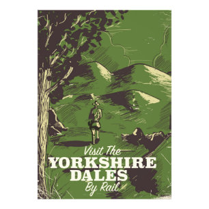 Yorkshire Dales vintage style travel poster Canvas