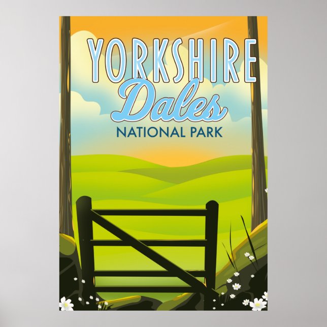 Yorkshire dales  vintage travel poster (Front)