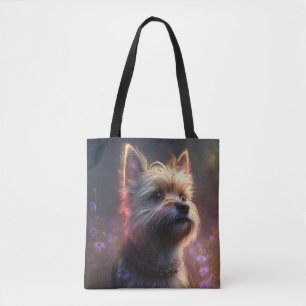 Yorkshire Dog Animal Portrait Painting Pet  Tote Bag