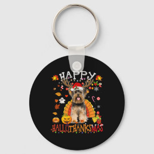 Yorkshire Dog Halloween Christmas Dog Happy Hallot Key Ring