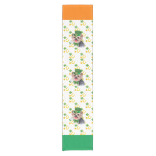 Yorkshire Dog Holiday Home Decor St Patricks Day Short Table Runner