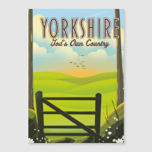 Yorkshire "God's own Country" vintage travel poste