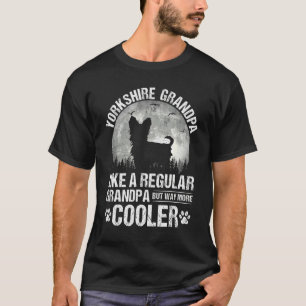 Yorkshire Grandpa Moon Vintage Dog Father's Day T-Shirt