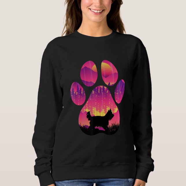 Yorkshire Paw Mom Dad Dog  Women Men Sweatshirt (Front)