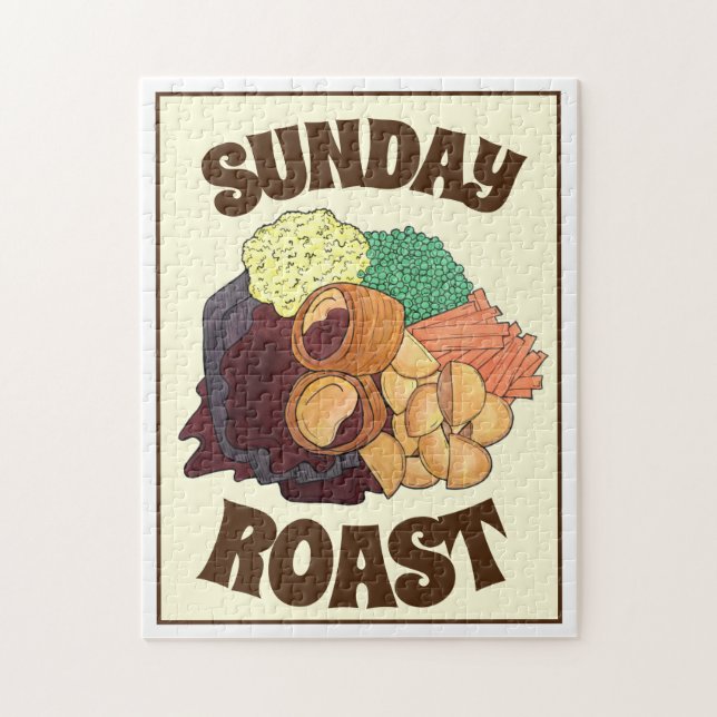 Yorkshire Pudding Sunday Roast UK British Food Jigsaw Puzzle (Vertical)