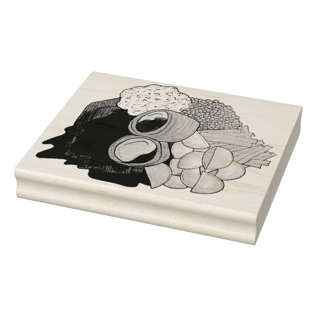 Yorkshire Pudding Sunday Roast UK British Food Rubber Stamp (Stamp)