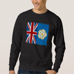 Yorkshire Roots & British Grown Idea With Rose Of  Sweatshirt
