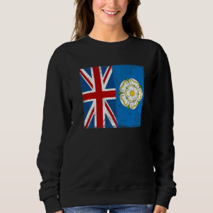 Yorkshire Roots & British Grown Idea With Rose Of  Sweatshirt