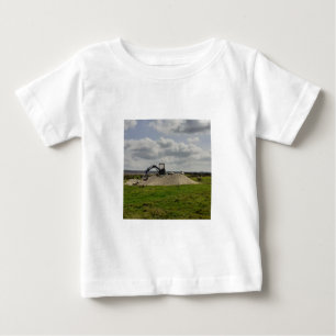 Yorkshire sheep and a digger. baby T-Shirt