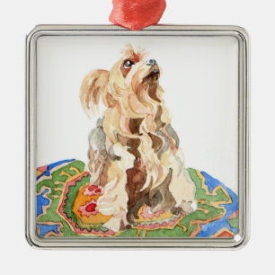 Yorkshire terrier 2012 metal ornament
