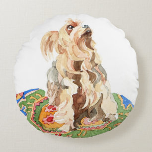 Yorkshire terrier 2012 round cushion