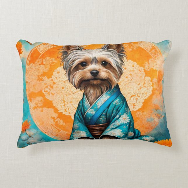 YORKSHIRE TERRIER-2 DECORATIVE CUSHION (Front)