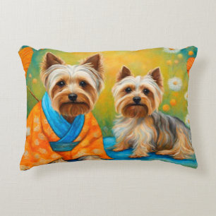 YORKSHIRE TERRIER-4 DECORATIVE CUSHION