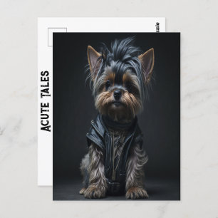 Yorkshire Terrier Acute Tales Yorkie Rock Fatigues Postcard