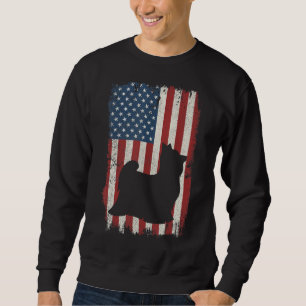 Yorkshire Terrier American Flag Usa Dog Puppy Us Sweatshirt
