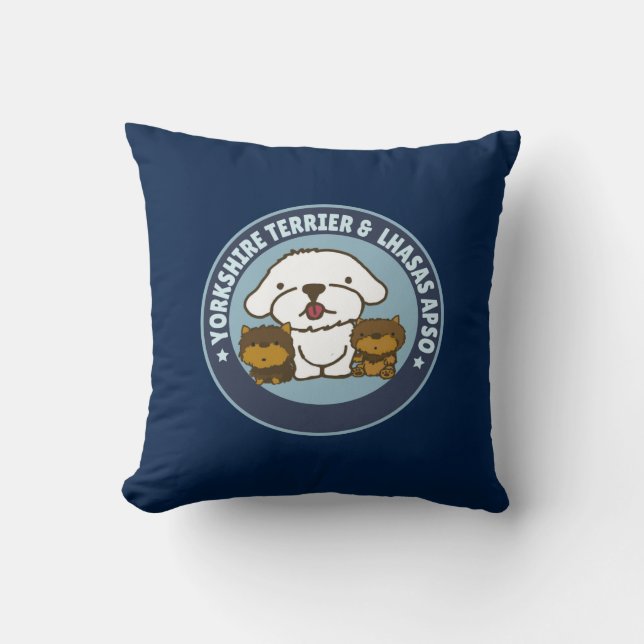 Yorkshire Terrier and Lhasa Apso Cushion (Front)