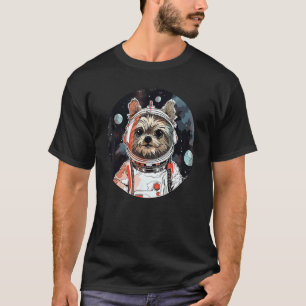 Yorkshire Terrier Astronaut Funny Dog Space Suit T-Shirt