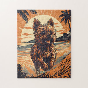 Yorkshire-terrier at the beach jigsaw puzzle