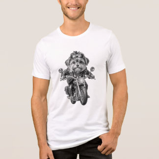 Yorkshire Terrier Biker Dog Tri-Blend Shirt