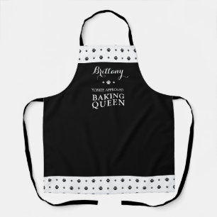 Yorkshire Terrier Black White Baking Queen Custom  Apron