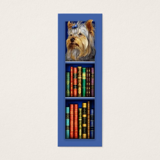 Yorkshire Terrier Blue Bookmark (Front)